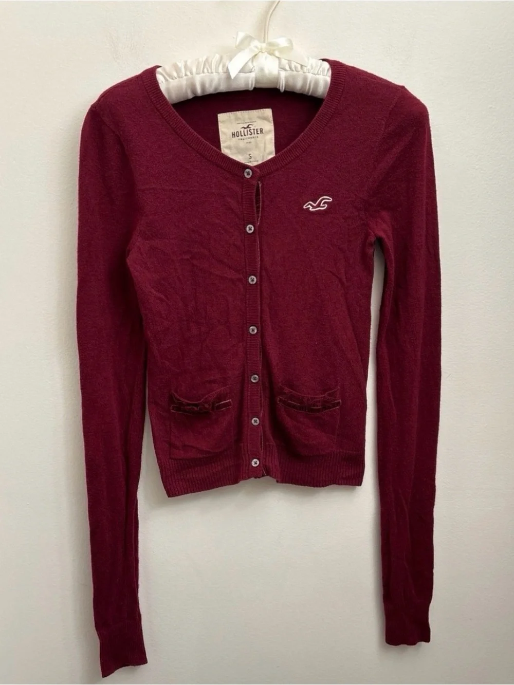 Hollister Women's Small Button-Front Cardigan Sweater Top (older style) - Picture 3 of 10